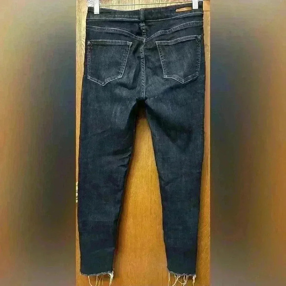 Anthropologie Pilcro & The Letterpress High-Rise Denim Legging Size 27 Fray Hem - Picture 8 of 10